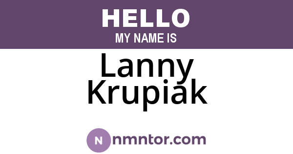 Lanny Krupiak