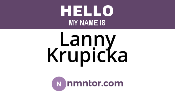 Lanny Krupicka