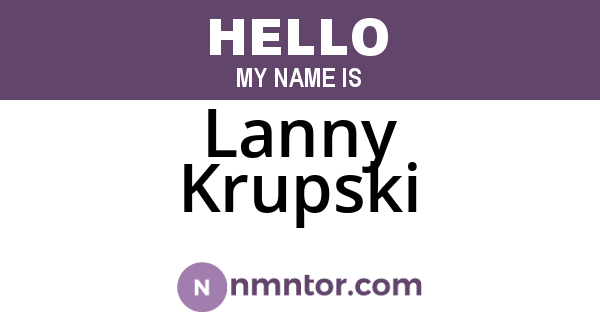 Lanny Krupski