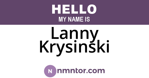 Lanny Krysinski