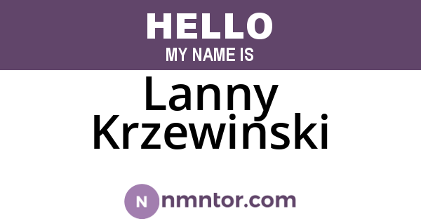 Lanny Krzewinski