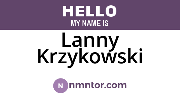 Lanny Krzykowski