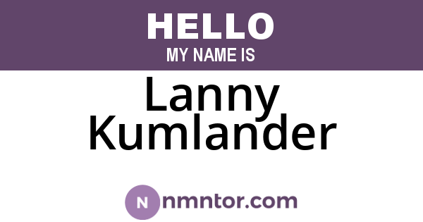 Lanny Kumlander