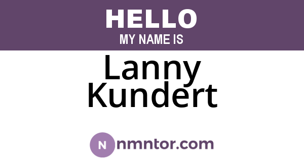 Lanny Kundert