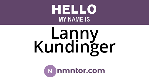 Lanny Kundinger