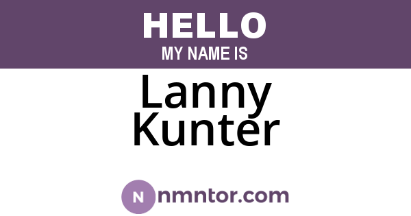 Lanny Kunter