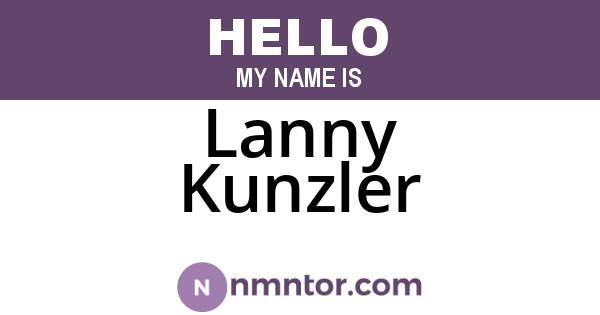 Lanny Kunzler