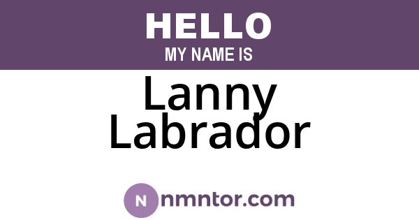 Lanny Labrador