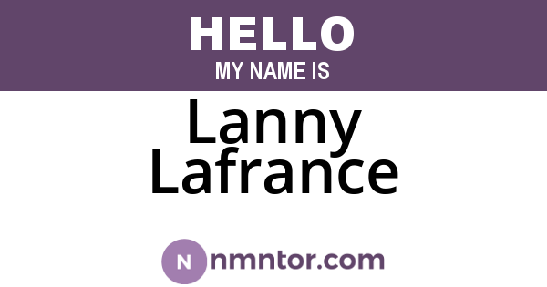 Lanny Lafrance
