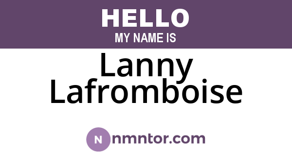 Lanny Lafromboise