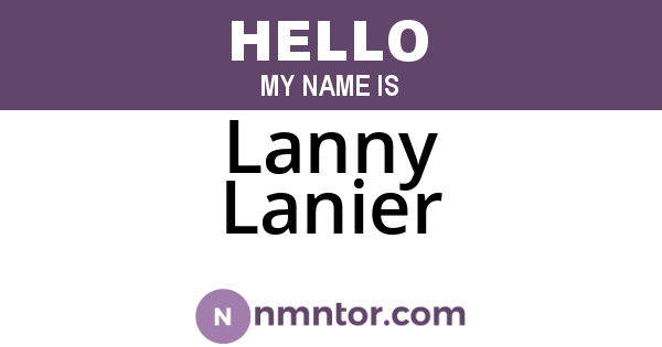 Lanny Lanier