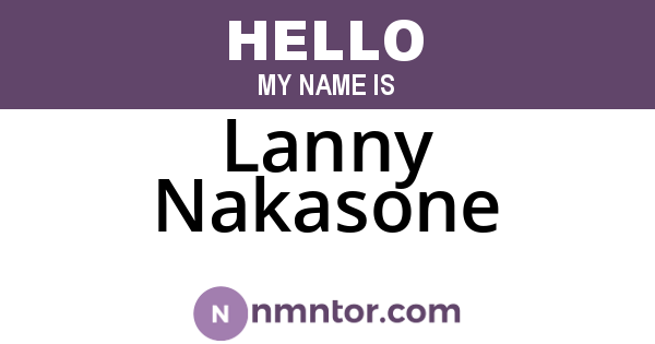 Lanny Nakasone