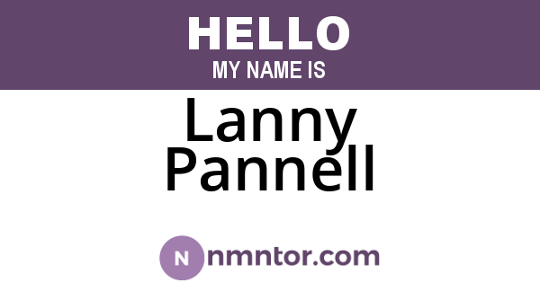 Lanny Pannell
