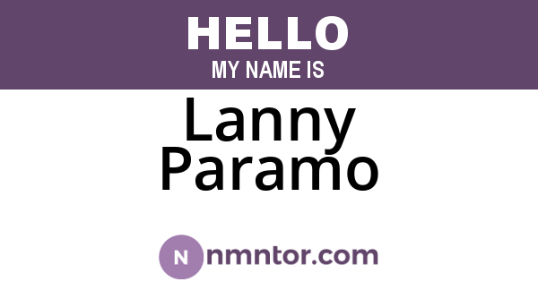 Lanny Paramo