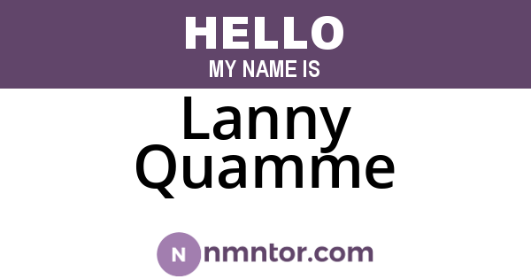 Lanny Quamme