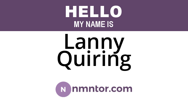 Lanny Quiring