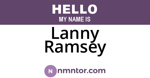 Lanny Ramsey