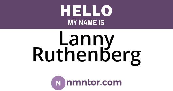 Lanny Ruthenberg