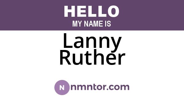 Lanny Ruther