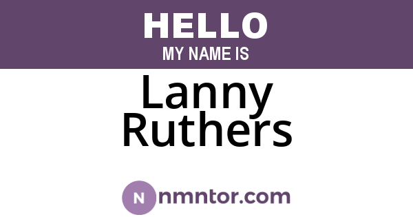 Lanny Ruthers