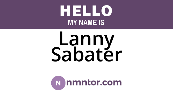 Lanny Sabater