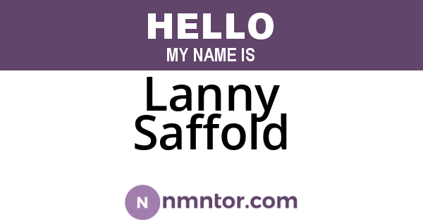 Lanny Saffold