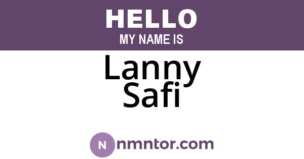 Lanny Safi