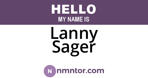 Lanny Sager