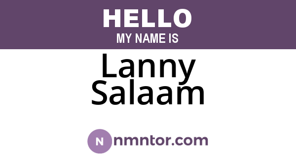 Lanny Salaam