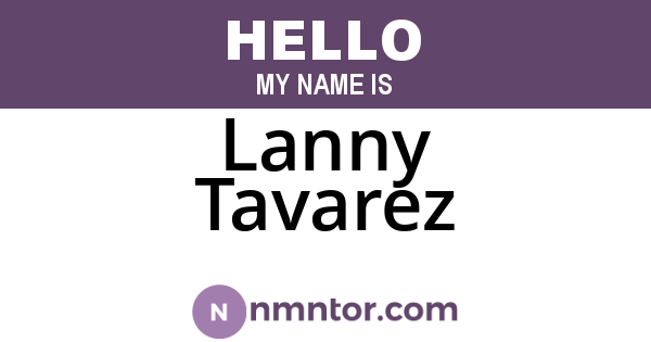 Lanny Tavarez