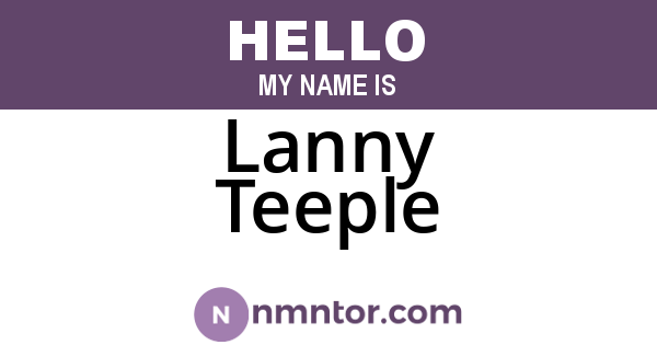 Lanny Teeple