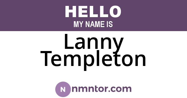 Lanny Templeton