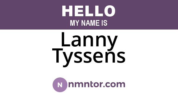 Lanny Tyssens