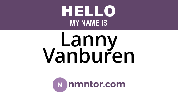 Lanny Vanburen