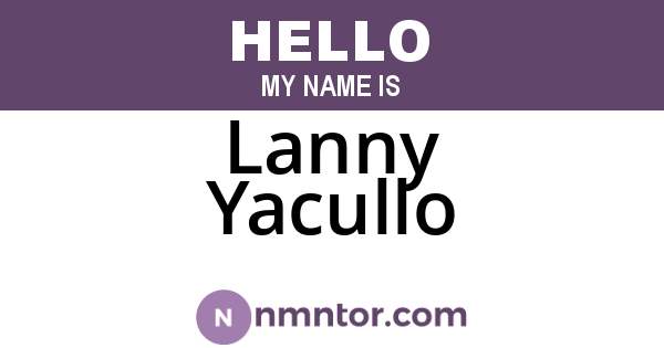 Lanny Yacullo