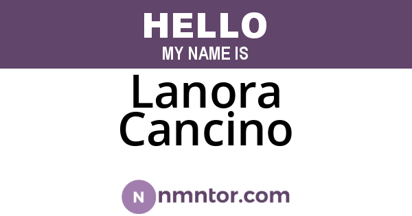Lanora Cancino