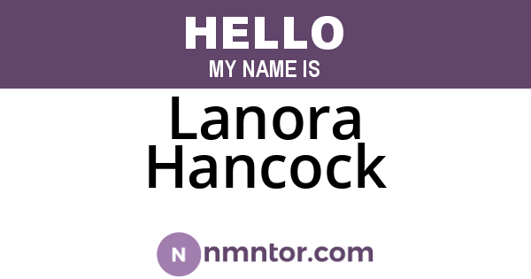 Lanora Hancock