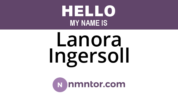 Lanora Ingersoll