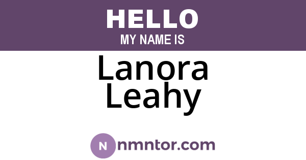 Lanora Leahy