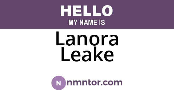 Lanora Leake