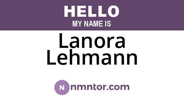 Lanora Lehmann