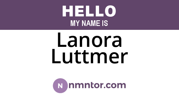 Lanora Luttmer