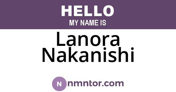 Lanora Nakanishi