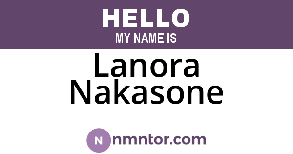 Lanora Nakasone