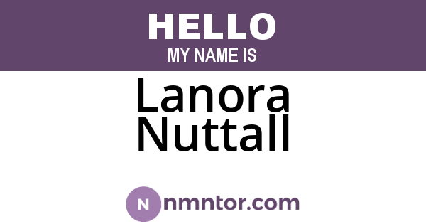 Lanora Nuttall
