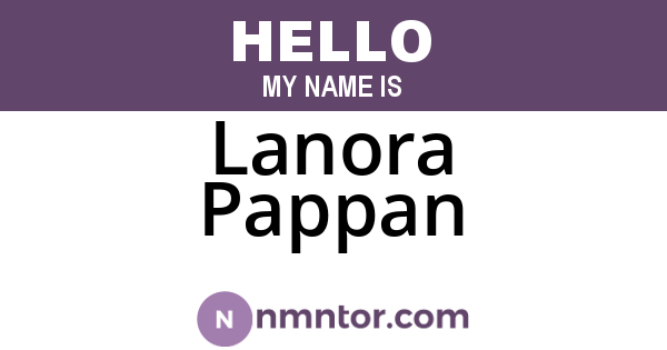Lanora Pappan