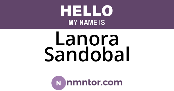 Lanora Sandobal