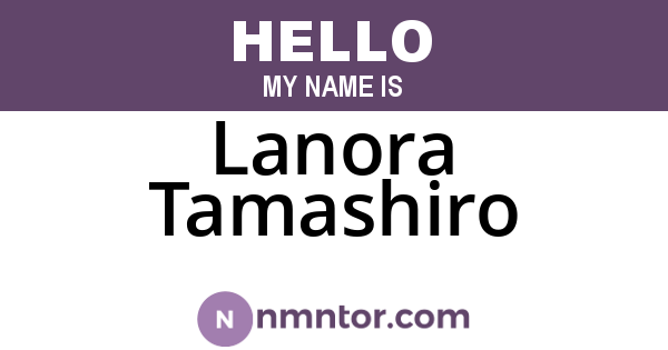 Lanora Tamashiro