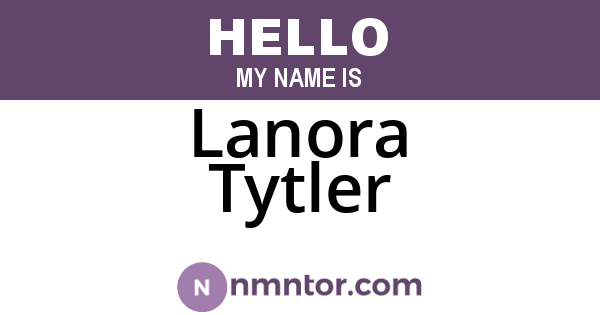 Lanora Tytler