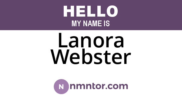 Lanora Webster